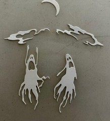 Tim Holtz Halloween Vault Die Cuts * Fright Night * 3 Sets * Black and White