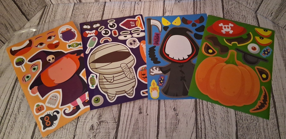 48 Sheet Halloween Stickers Make a Face Sticker for Kids Make Your Own Stickers