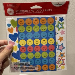 NEW Smiley Faces Hearts Stars American Greetings Stickers Value Pack 345 Teacher