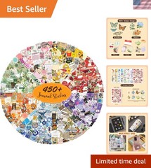 450+ Vintage Floral Journaling Stickers – Waterproof & Removable for DIY Art