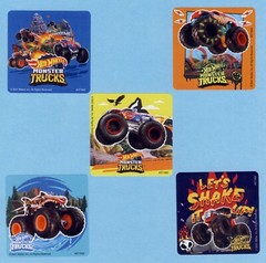 30 Hot Wheels Large Stickers – Party Favors – Rewards – Cars, Monster Trucks