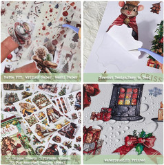 Christmas Wishes Scrapbook Stickers for Journaling Supplies, Pre-Cut Xmas Holida