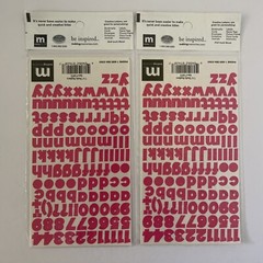 Making Memories Creative Letters Scrapbooking Stickers 2- 7/16″ Chunky Raspberry