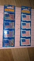 Beistle American Flag Stickers Lot Of 2 packs Prism/ Glossy New Pack Patriotic
