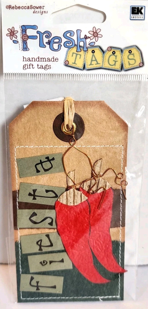 Fiesta Party Celebration Chile Peppers Spicy Fresh Tags Die-cut Handmade Tag