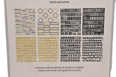 Scrapbook.com Sticker Book Black & White w/Gold Accent 8 sheets sbc-stickers-bw2