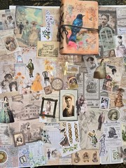 People & Children Junk Journal Kit Vintage Style Paper Stickers Images Ephemera