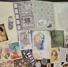 Junk Journal Kit Vintage Style Paper Stickers Tags Tickets Images Ephemera Craft