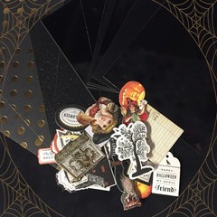 Anna Griffin BLACK & DREARY Halloween CardStock, Embellishments, Sentiments