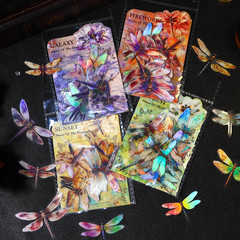 48 Pcs Large Vintage Hot Stamping Butterfly Stickers – Self Adhesive Hardcard Bu