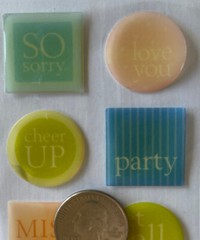 ALL OCCASIONS Page Pebbles Stickers (8pc)Making Memories•Party•Phrases •Miss You