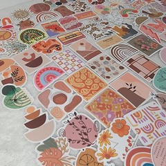 Motivational Good Vibes 100 Stickers Earth Tones Rainbows Positive Feel Good