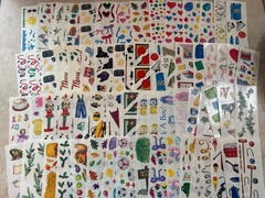Lot of 65 Strip Sheets of Creative Memories Scrapbook Stickers, Some Vintage