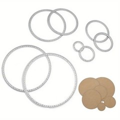 Nested stitched circles round metal cutting dies cut cutter die