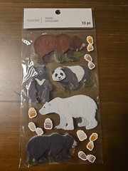 Recollections BEARS AND BEAR TRACKS Scrapbooking Stickers