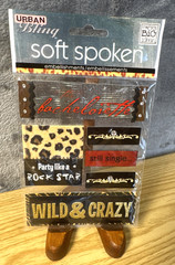 Soft Spoken Urban Bling Embellishment Lot of 3 MAMBI Scrapbooking