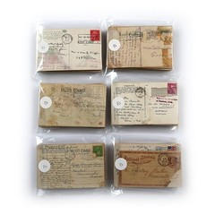 40 Damaged Used Postcards Lot – Vintage Distressed Posted Weathered Stained Mail