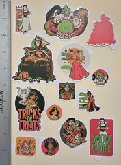 Disney Princess / Happy Halloween 14 Vinyl Decal Stickers. Waterproof.