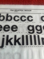 5 Letraset INSTANT LETTERING Transfer Letters 60 & 72pt Helvetica Bold & Med 3