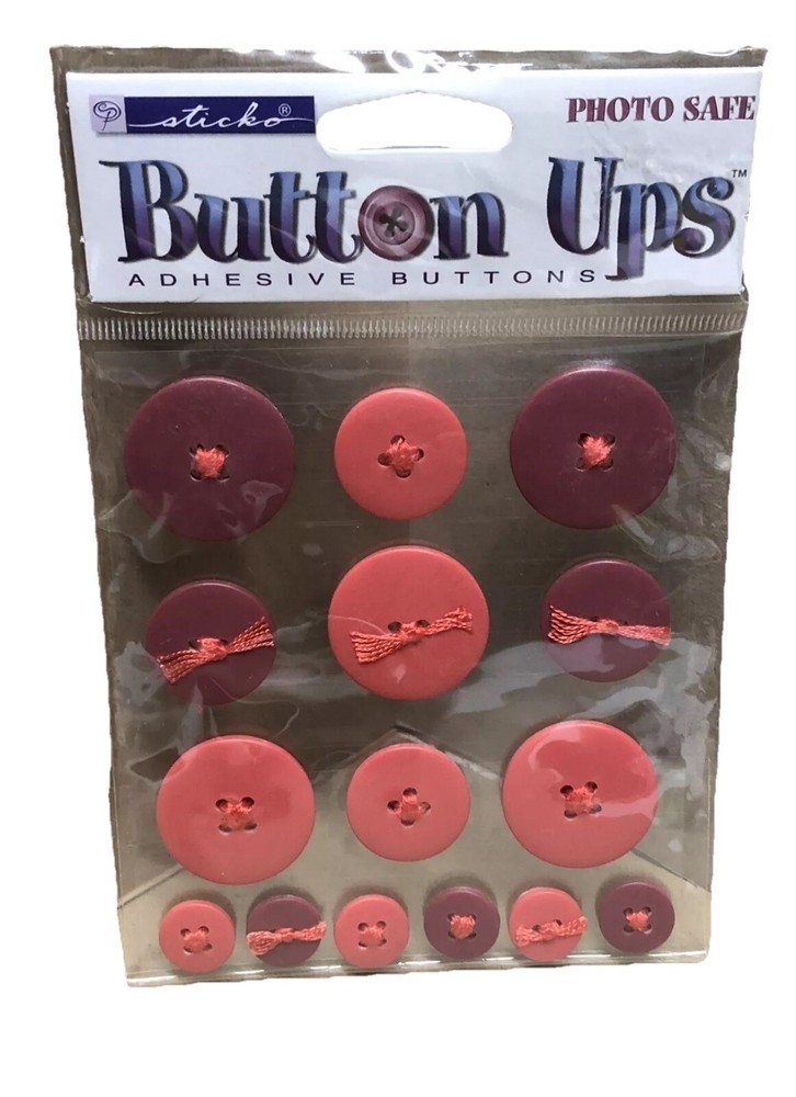 Stickopotamus-RED ADHESIVE BUTTONS-15PC SET-EK SUCCESS-SPBUS06