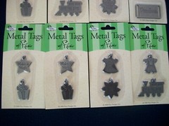 Lot of 8 pkgs Scrapbooking Craft METAL TAG TAGS W/ FLAIR Flair Designs NEW