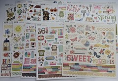 Scrapbook Bundle Heidi Swapp Echo Park Simple Stories Stickers Binder Paper More