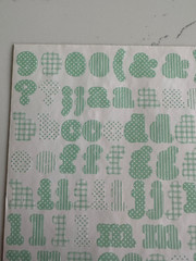 Making Memories Large Pastel Green Pattern Upper/Lower Case ABC/123 Scrapbooking