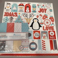 Reminisce Santa Squad Christmas 6×6 Scrapbook Paper Pad & Sticker Lot
