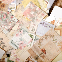 400 Sheets Vintage Scrapbook Paper Supplies, Diy Junk Journal Supplies, Bullet J