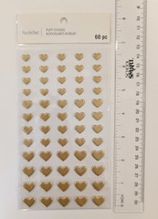 Puffy Gold Hearts Scrapbooking Stickers by Recollections