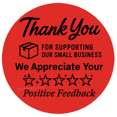 Thank You for Supporting Small Business – 2” Round Feedback Sticker