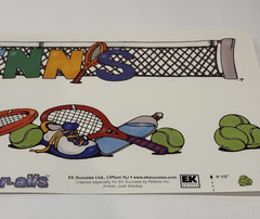 EK Success Scrapbook Title Over-all Tennis Racquet Sport Summer EKOV/083 NOS NEW