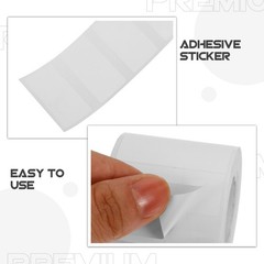 1 Pack Reusable Self Adhesive Bottle Label Stickers White PVC for Home Storage