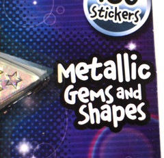 Metallic Gems Stars and Shapes 130 Micro Stickers Portal Pub. New