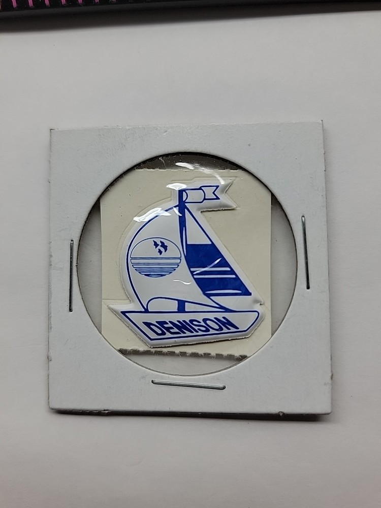 Vintage Sticker Denison Sailboat Puff Sticker
