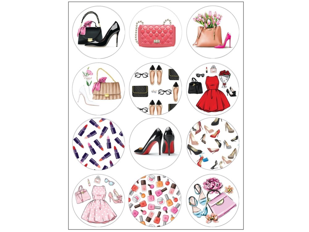 Fashion Handbag Shoes Sticker Sheets Handmade Envelope Gift Scrapbook Stickers