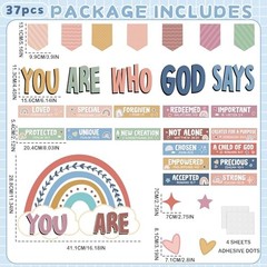 Boho Christian Bulletin Board Decorations Inspirational Bulletin Board Set