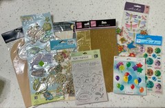Large Lot of Stickers and Presswood Door Hanger – Sea Life, Dragonflies, Stars