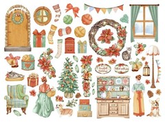 Stamperia All Around Christmas Chipboard Die Cuts Home Window Furniture DFLDC83