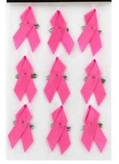 Breast Cancer Pink Awareness Ribbon Stickers