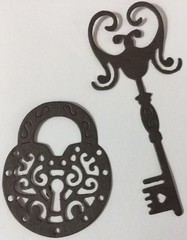 LOCK & KEY Die-Cuts(6pc) Victorian•Steampunk•Filagree•Card Making •Scrapbooking•