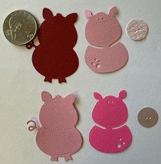 PIGS Die-Cut Embellishments (6pcs)Piglet•Farm•Animal•Oink •Card Making•