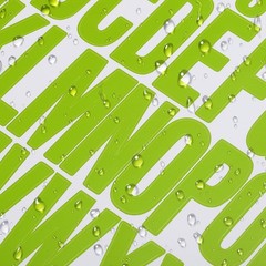 PATIKIL Letter Stickers 1 Inch 2 Inch, 12 Sheets Self Adhesive Yellow Green