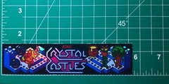 Crystal Castles Arcade Marquee 1.35×5.75” Sticker Decal Holographic Glossy Vinyl