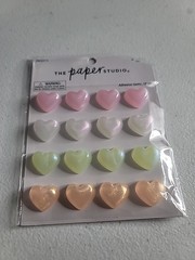 Pastel Glitter Heart Pearl Stickers ST3