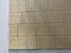 Scenic Route Paper Co Chipboard Alphabet Redmond Cream Lowercase Letter Stencil