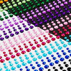 CraftbuddyUS 900pcs 3mm/4mm/5mm MIXED Self Adhesive Rhinestone Gems, Craft DIY