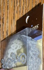 Recollections Silver Glitter On A Roll Borders Tape 2yds Card Scrapbook Stickers