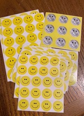 Smiley Face Stickers Teacher Rewards Party Favors 655 Mixed Lot Yellow Fun