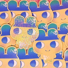 Tamagotchi Fanart Stickers Handmade (2-3/4 inch/70 mm)